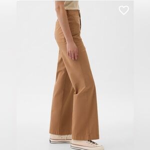 GAP wide leg high rise khakis in burnt orage